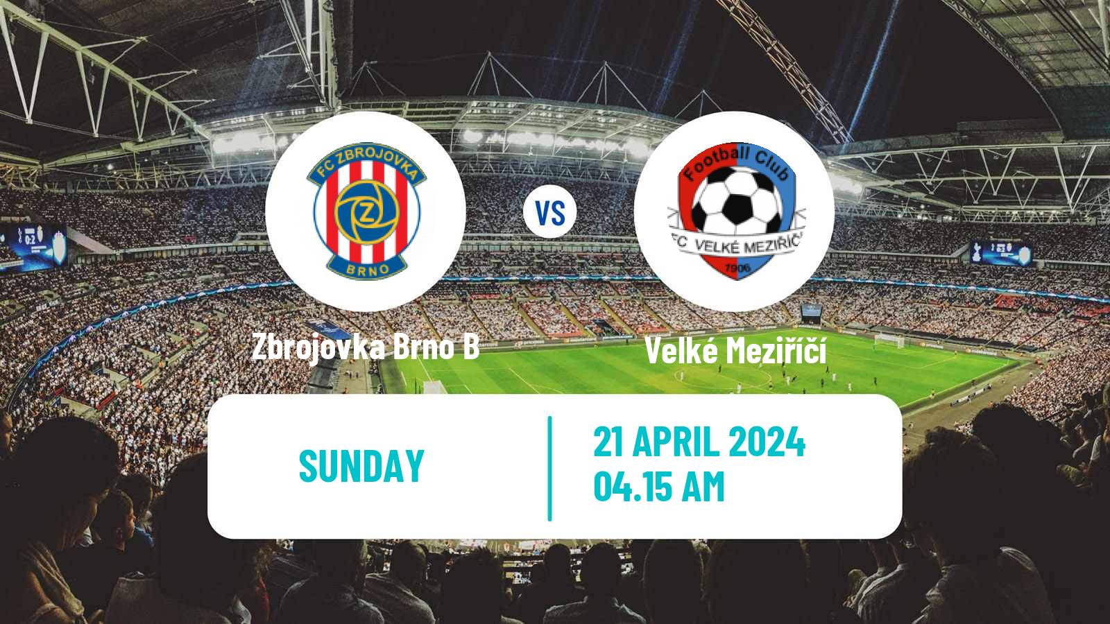 Soccer Czech Division D Zbrojovka Brno B - Velké Meziříčí