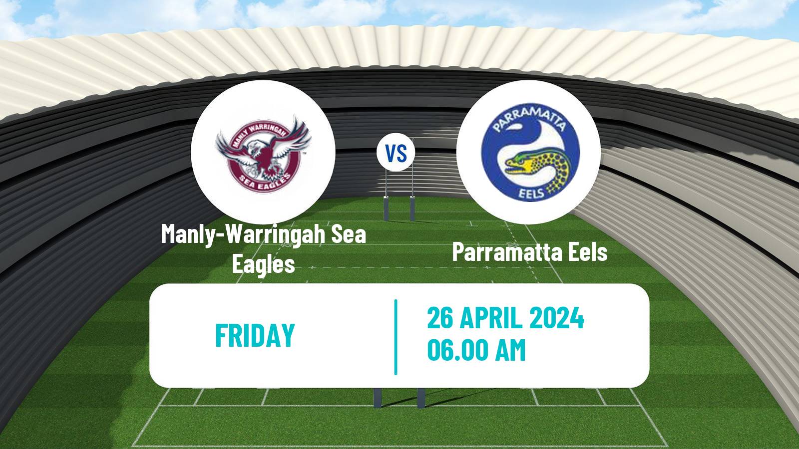 Rugby league Australian NRL Manly-Warringah Sea Eagles - Parramatta Eels