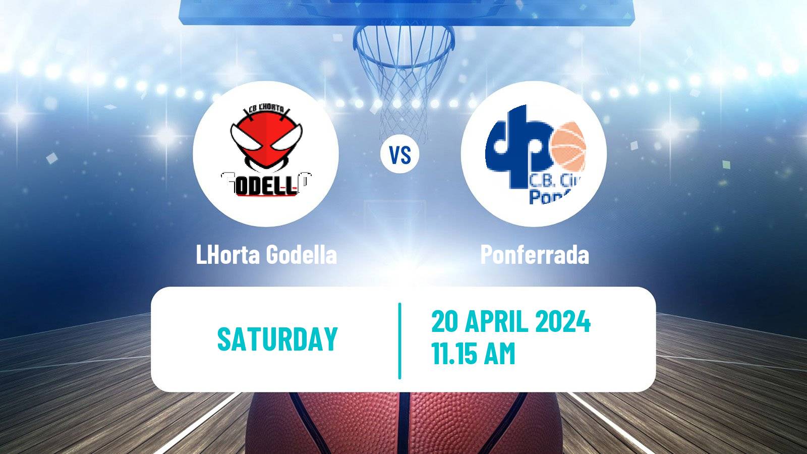 Basketball Spanish LEB Plata LHorta Godella - Ponferrada