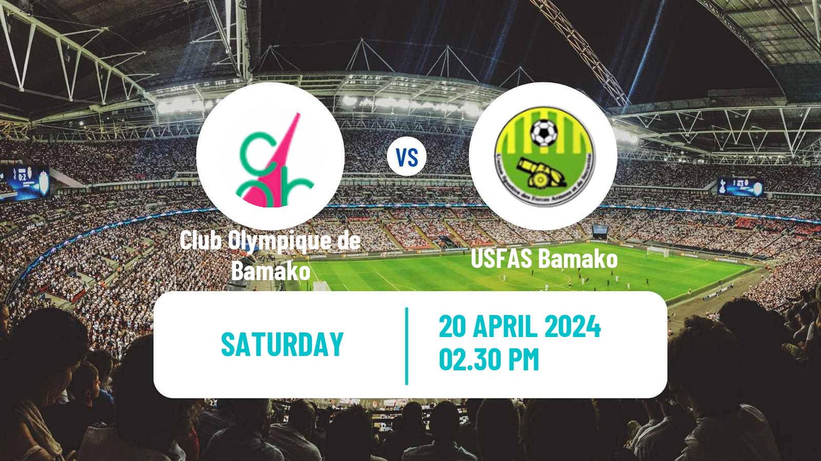 Soccer Malian Première Division Club Olympique de Bamako - USFAS Bamako