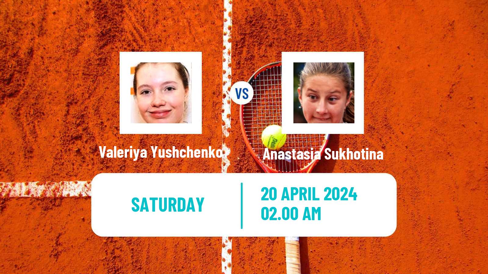 Tennis ITF W15 Shymkent Women Valeriya Yushchenko - Anastasia Sukhotina