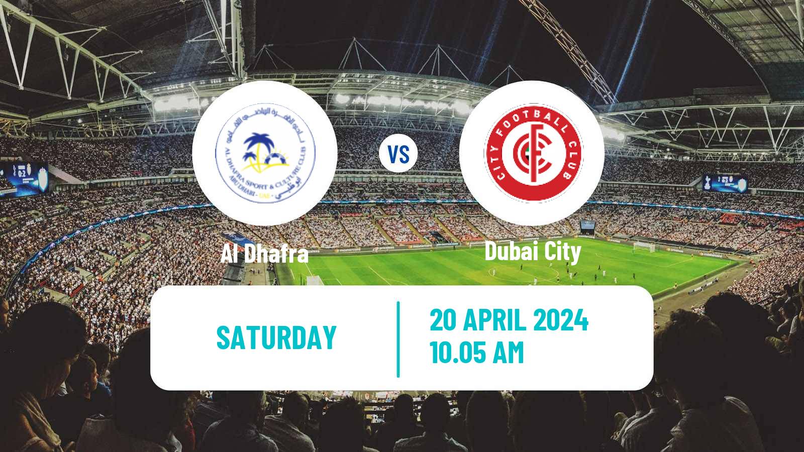 Soccer UAE Division 1 Al Dhafra - Dubai City