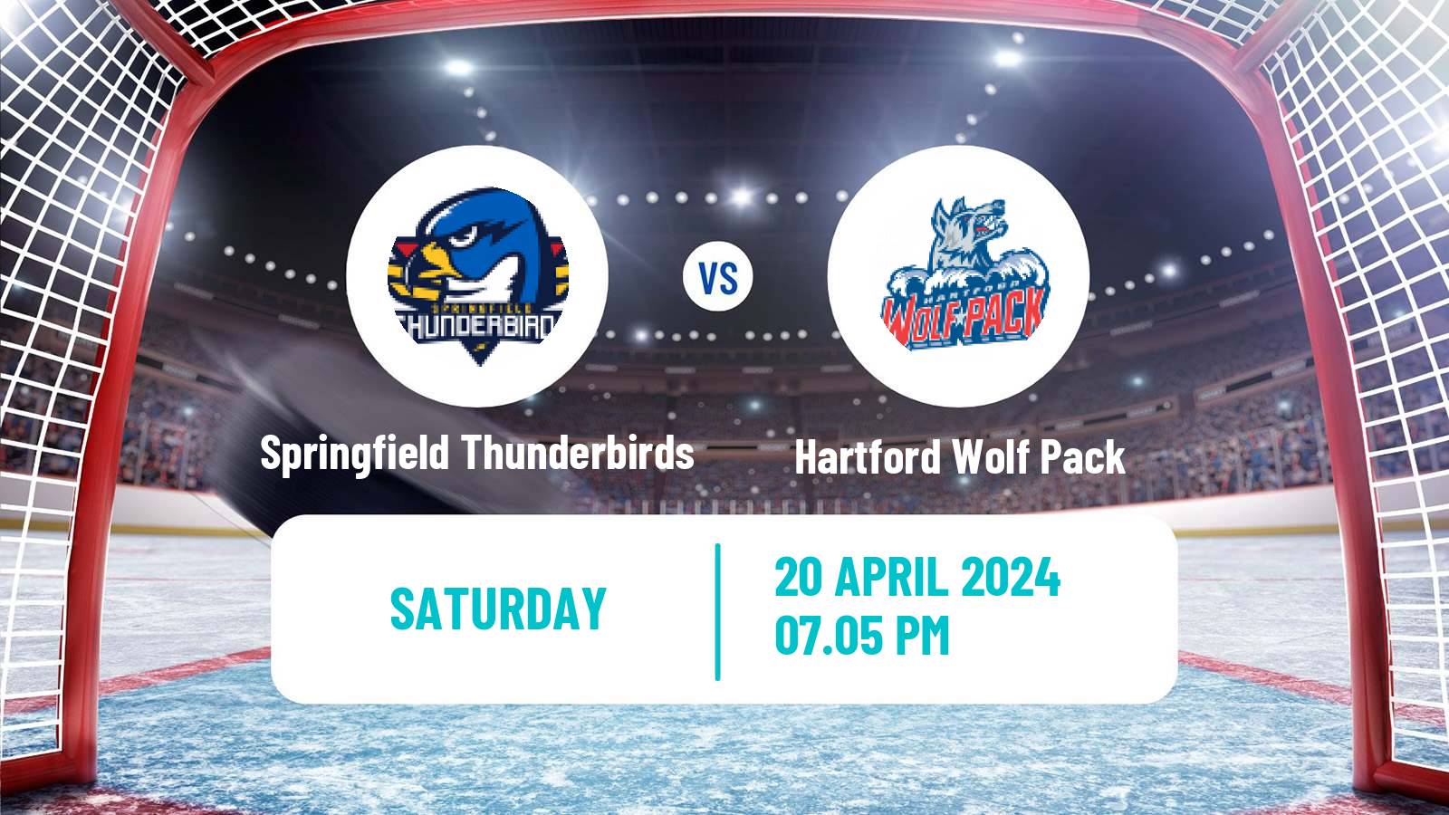 Hockey AHL Springfield Thunderbirds - Hartford Wolf Pack