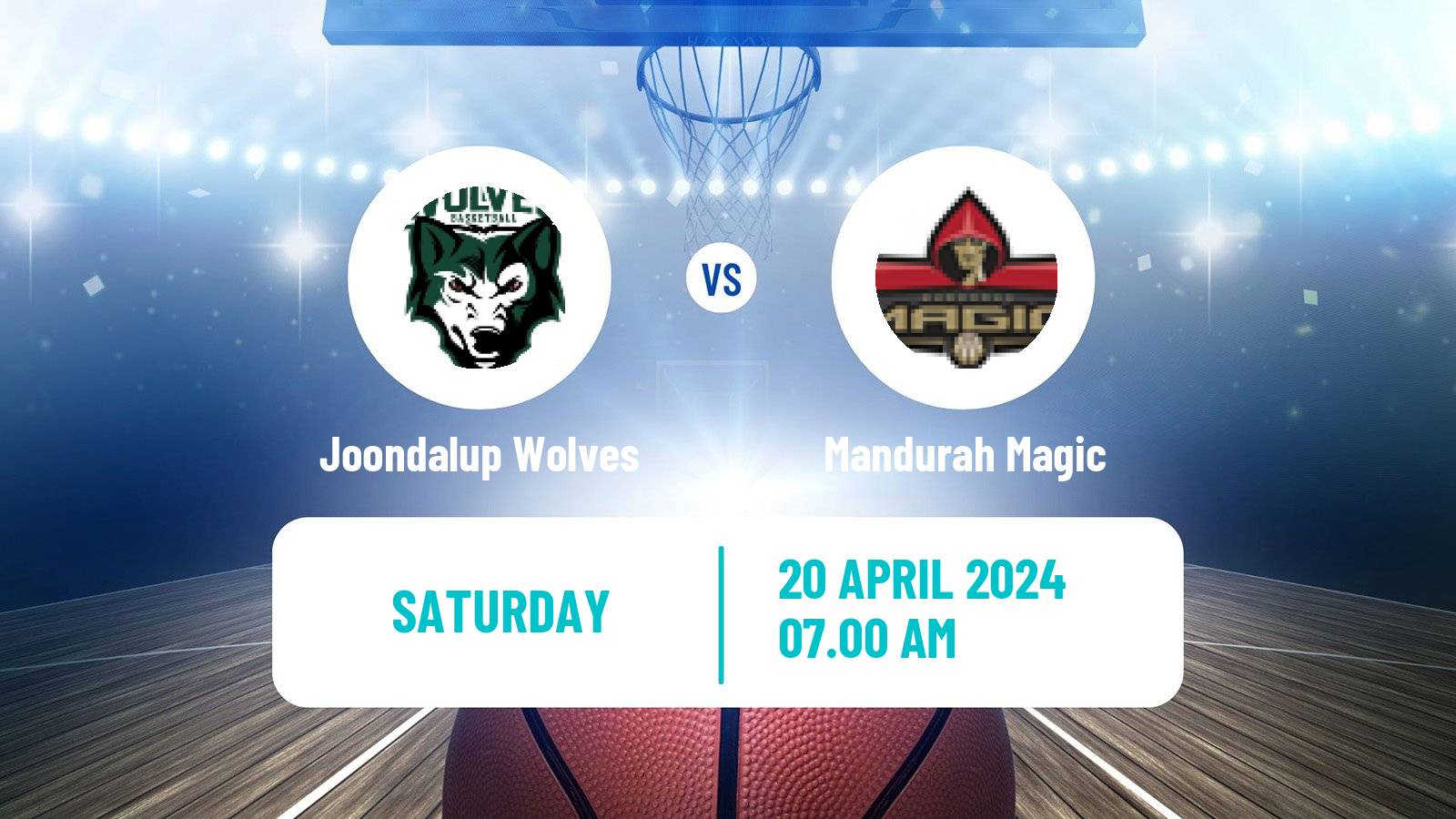 Basketball Australian NBL1 West Joondalup Wolves - Mandurah Magic