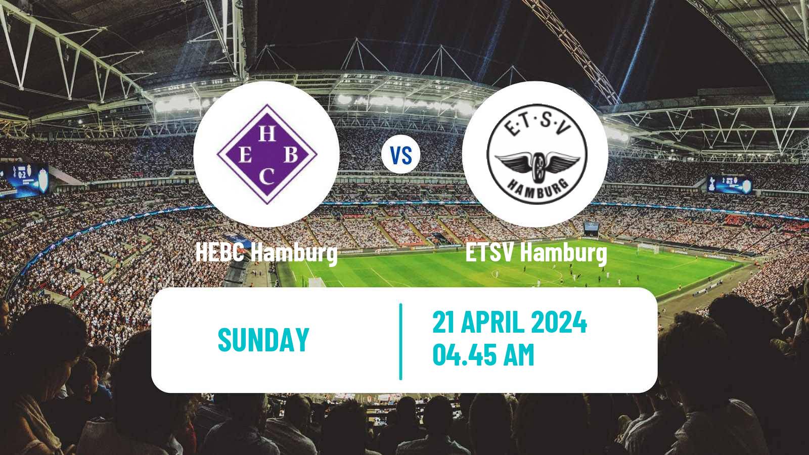 Soccer German Oberliga Hamburg HEBC Hamburg - ETSV Hamburg