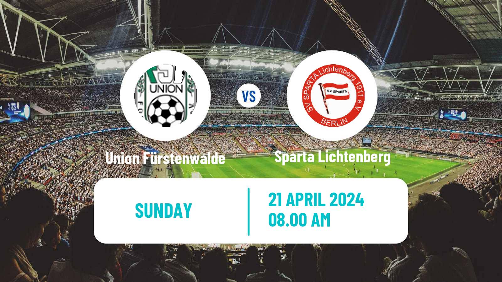 Soccer German Oberliga NOFV-Nord Union Fürstenwalde - Sparta Lichtenberg