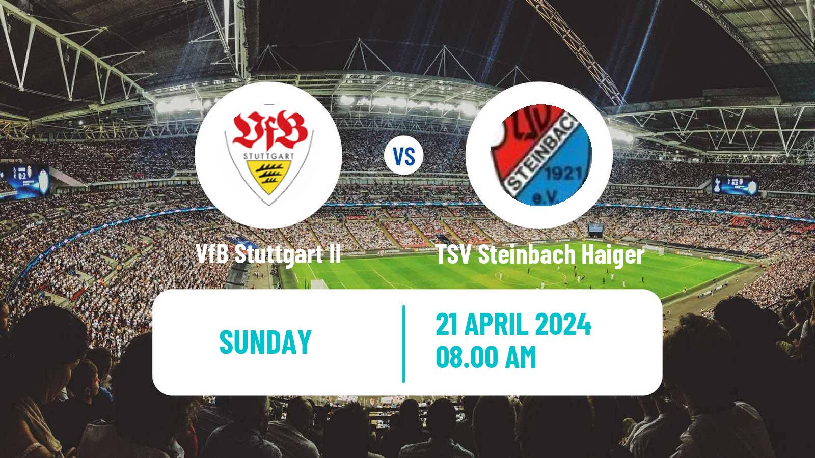 Soccer German Regionalliga Sudwest VfB Stuttgart II - TSV Steinbach Haiger
