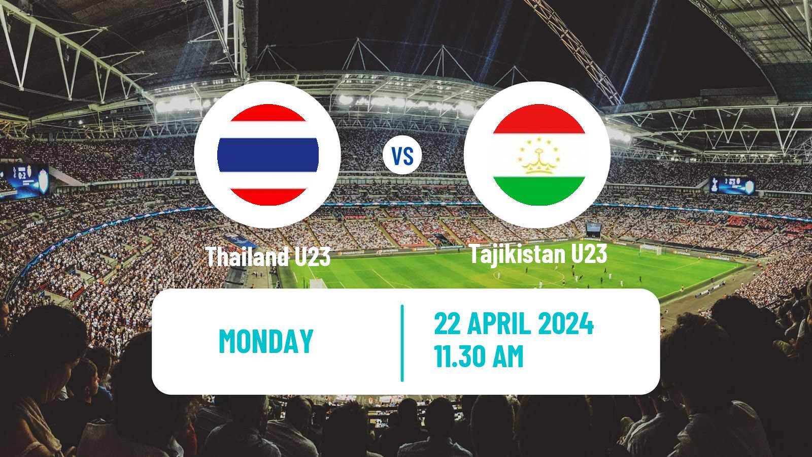 Soccer AFC Asian Cup U23 Thailand U23 - Tajikistan U23