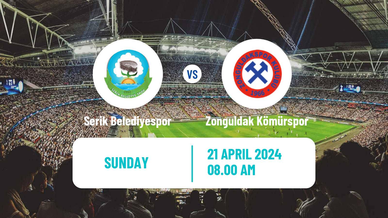 Soccer Turkish Second League White Group Serik Belediyespor - Zonguldak Kömürspor
