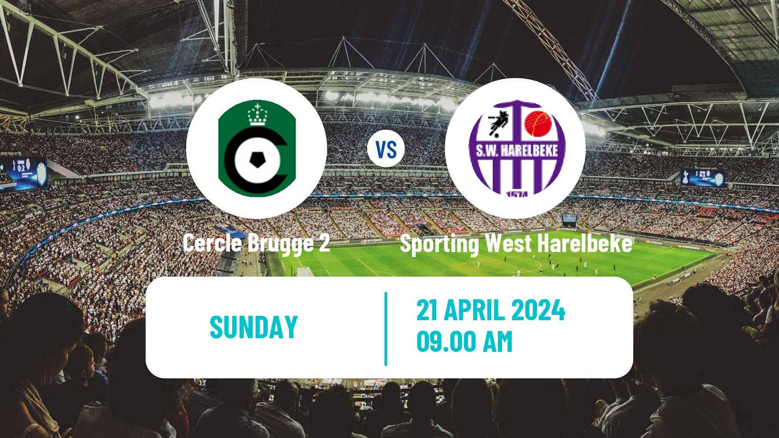 Soccer Belgian Second Amateur Division Group A Cercle Brugge 2 - Sporting West Harelbeke