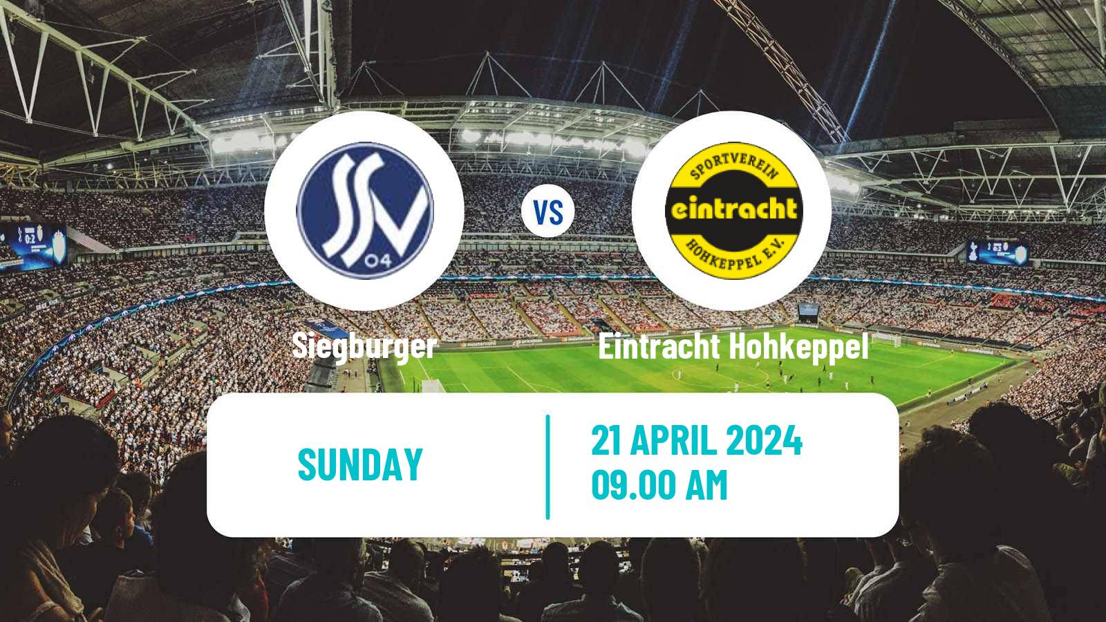 Soccer German Oberliga Mittelrhein Siegburger - Eintracht Hohkeppel