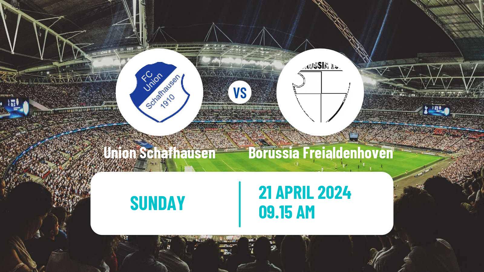 Soccer German Oberliga Mittelrhein Union Schafhausen - Borussia Freialdenhoven