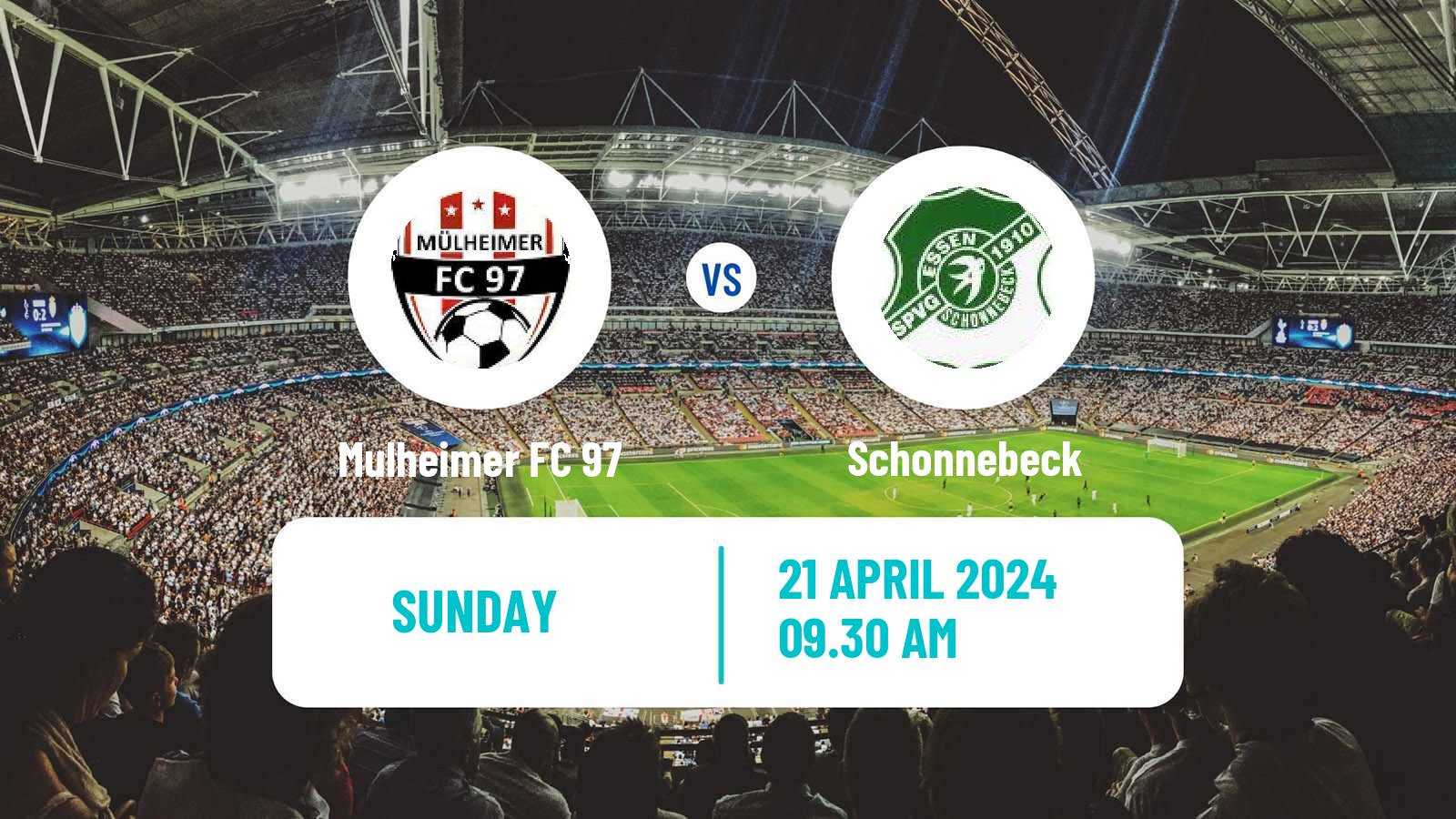 Soccer German Oberliga Niederrhein Mulheimer FC 97 - Schonnebeck