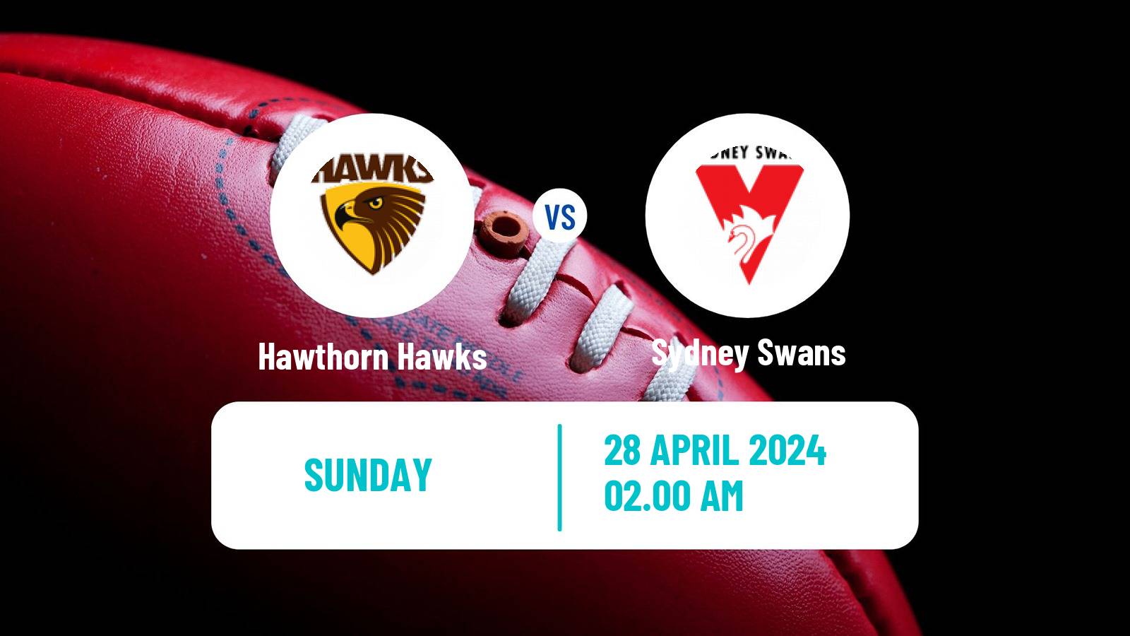 Aussie rules AFL Hawthorn Hawks - Sydney Swans