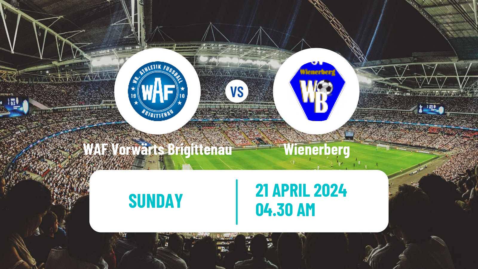 Soccer Austrian Landesliga Wien WAF Vorwärts Brigittenau - Wienerberg