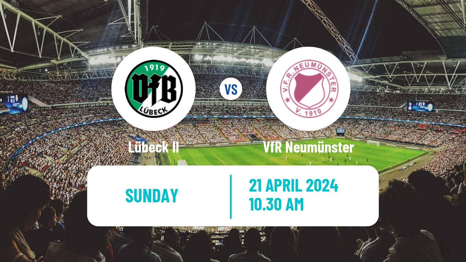 Soccer German Oberliga Schleswig-Holstein Lübeck II - VfR Neumünster
