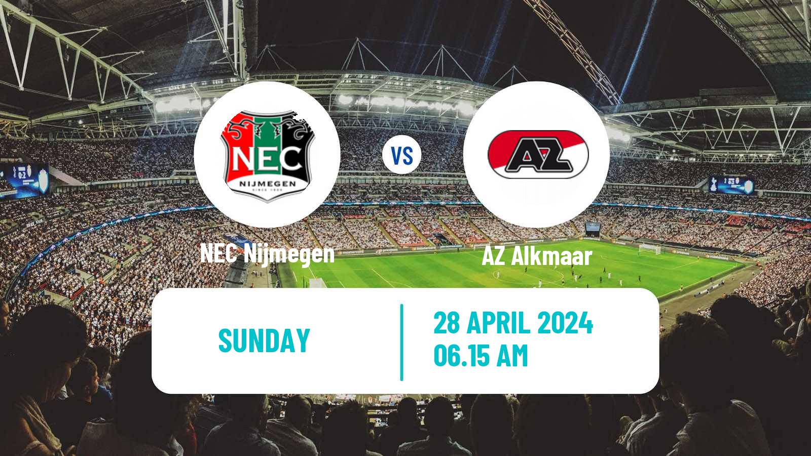 Soccer Dutch Eredivisie NEC Nijmegen - AZ Alkmaar