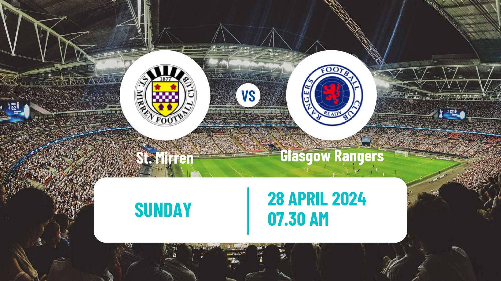 Soccer Scottish Premier League St. Mirren - Glasgow Rangers