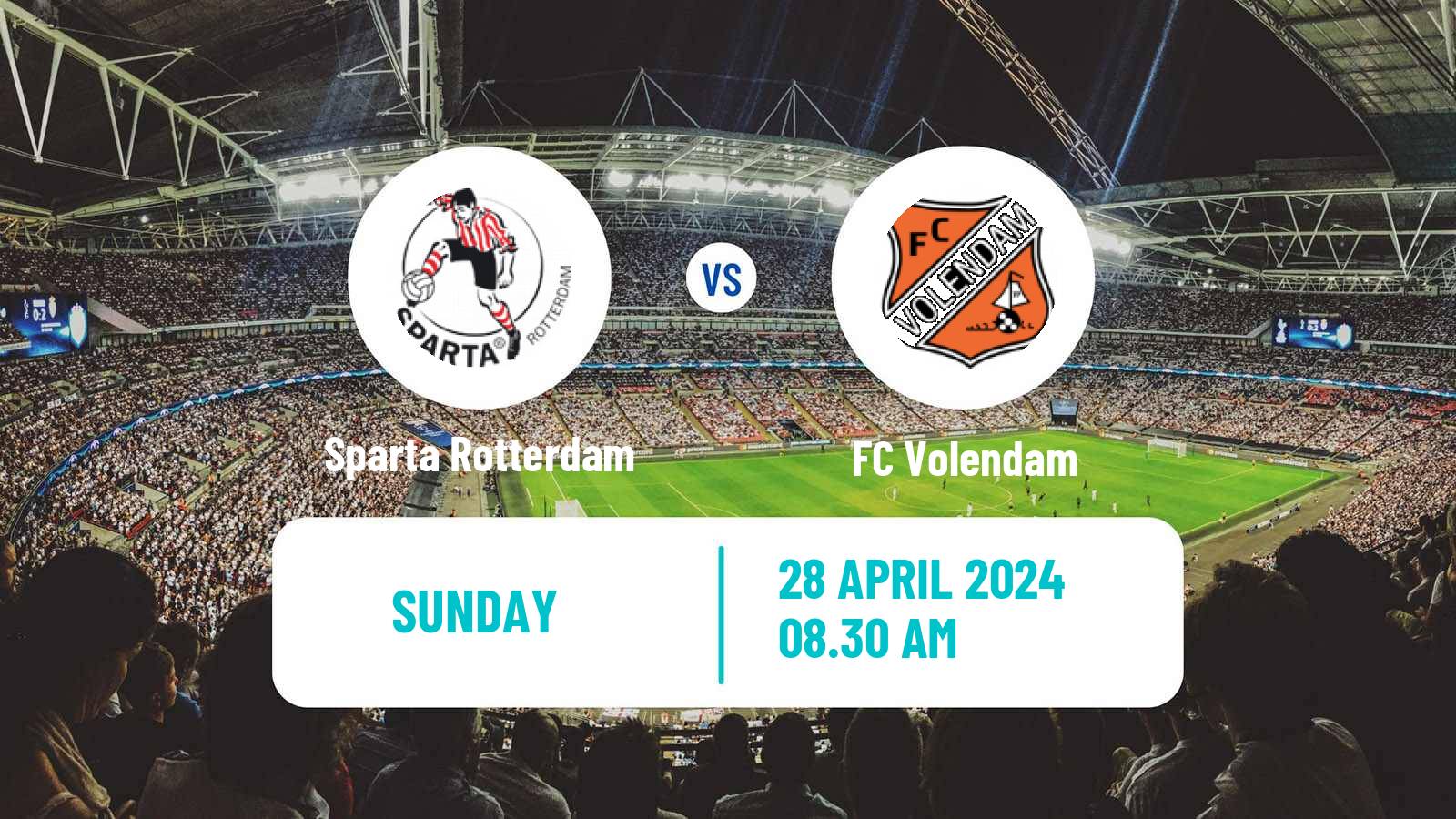 Soccer Dutch Eredivisie Sparta Rotterdam - Volendam