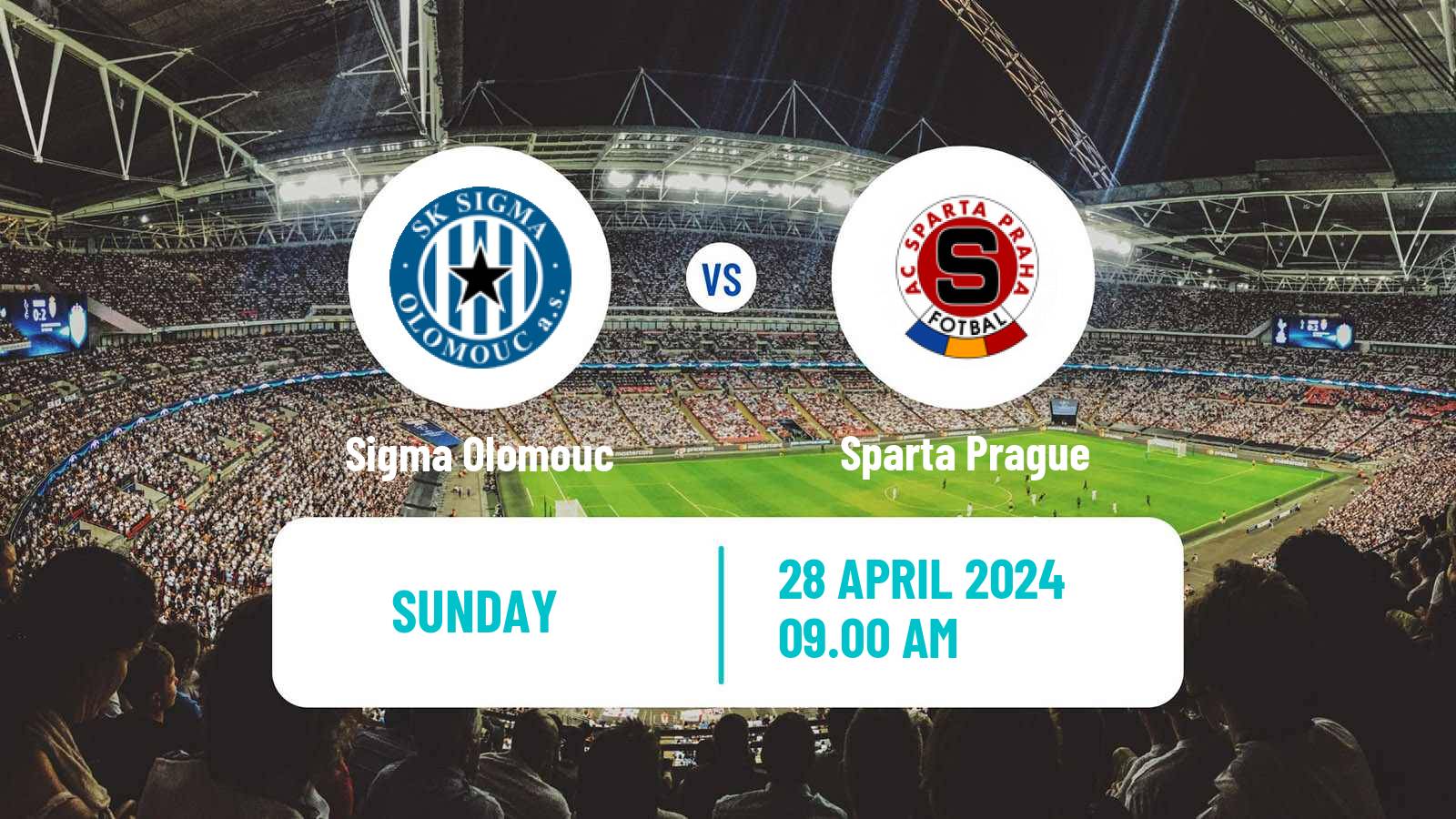 Soccer Czech 1 Liga Sigma Olomouc - Sparta Prague
