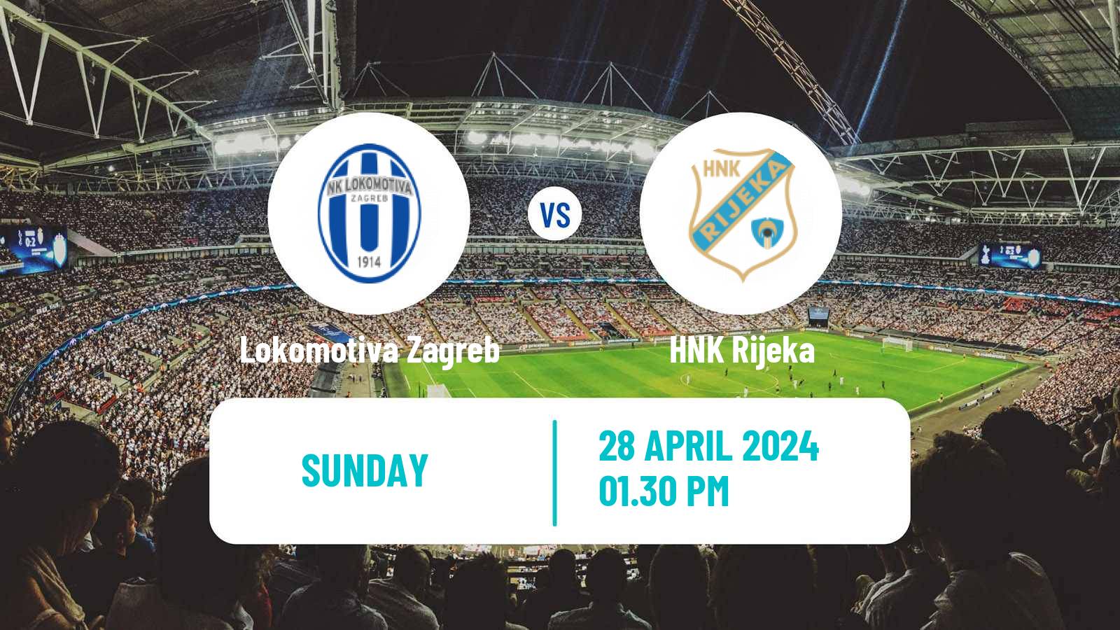 Soccer Croatian HNL Lokomotiva Zagreb - Rijeka