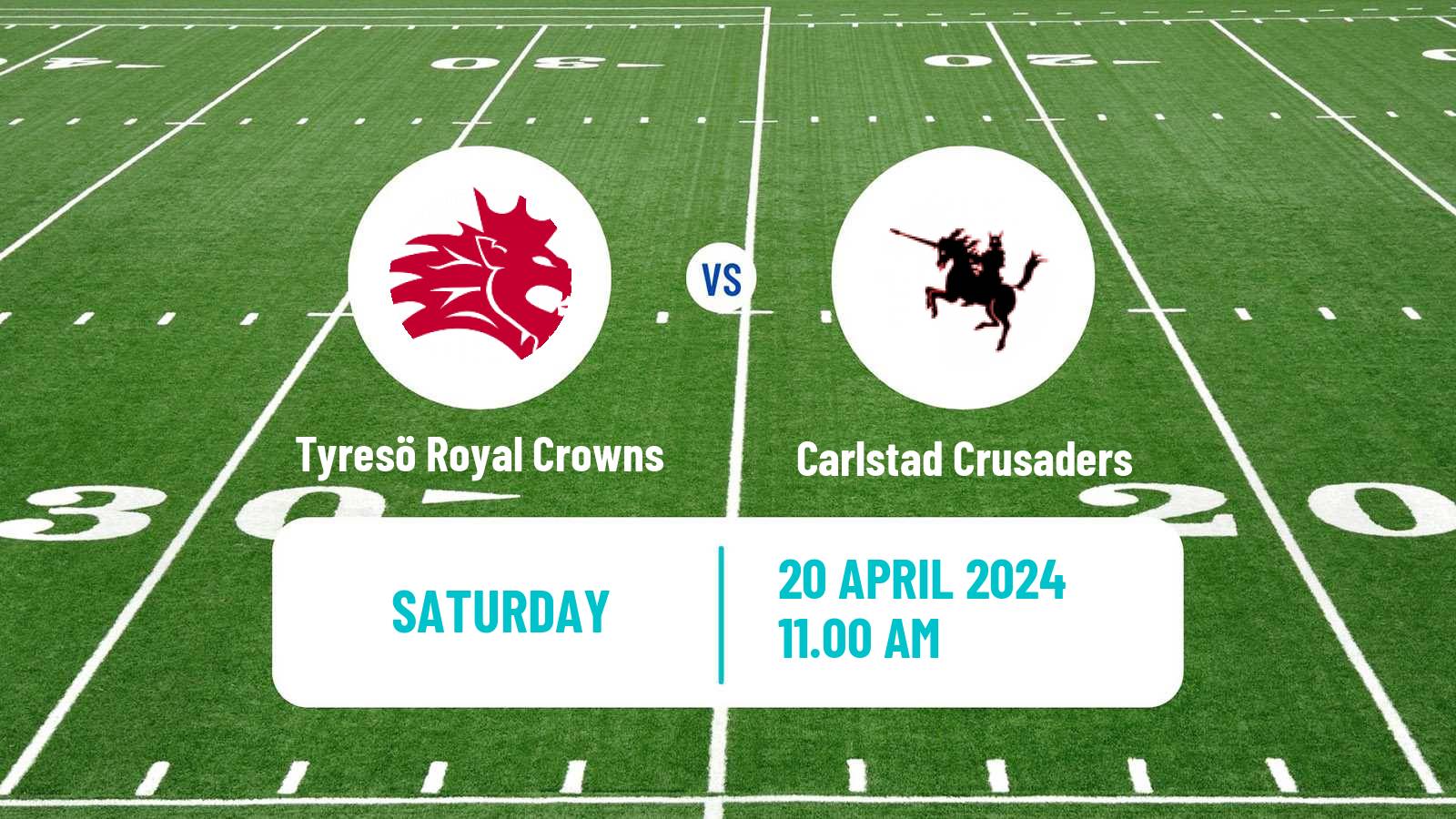 American football Swedish Superserien American Football Tyresö Royal Crowns - Carlstad Crusaders