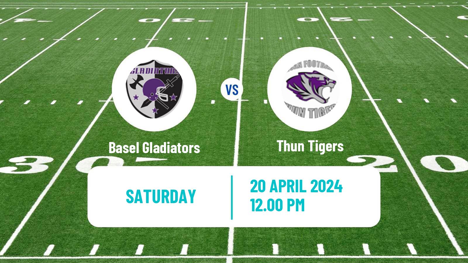 American football Swiss NLA American Football Basel Gladiators - Thun Tigers