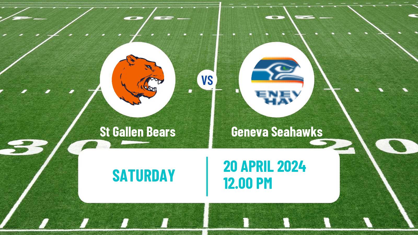 American football Swiss NLA American Football St Gallen Bears - Geneva Seahawks