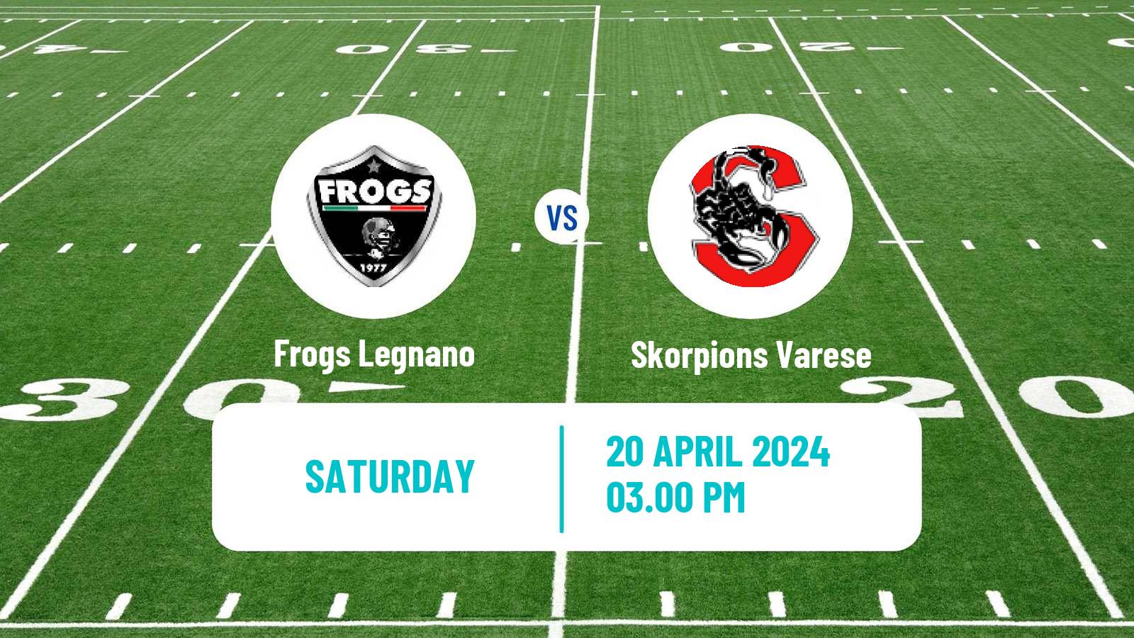 American football Italian IFL Frogs Legnano - Skorpions Varese
