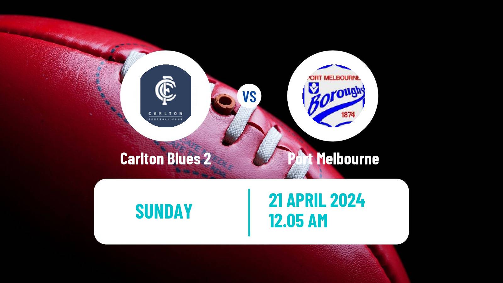Aussie rules VFL Carlton Blues 2 - Port Melbourne