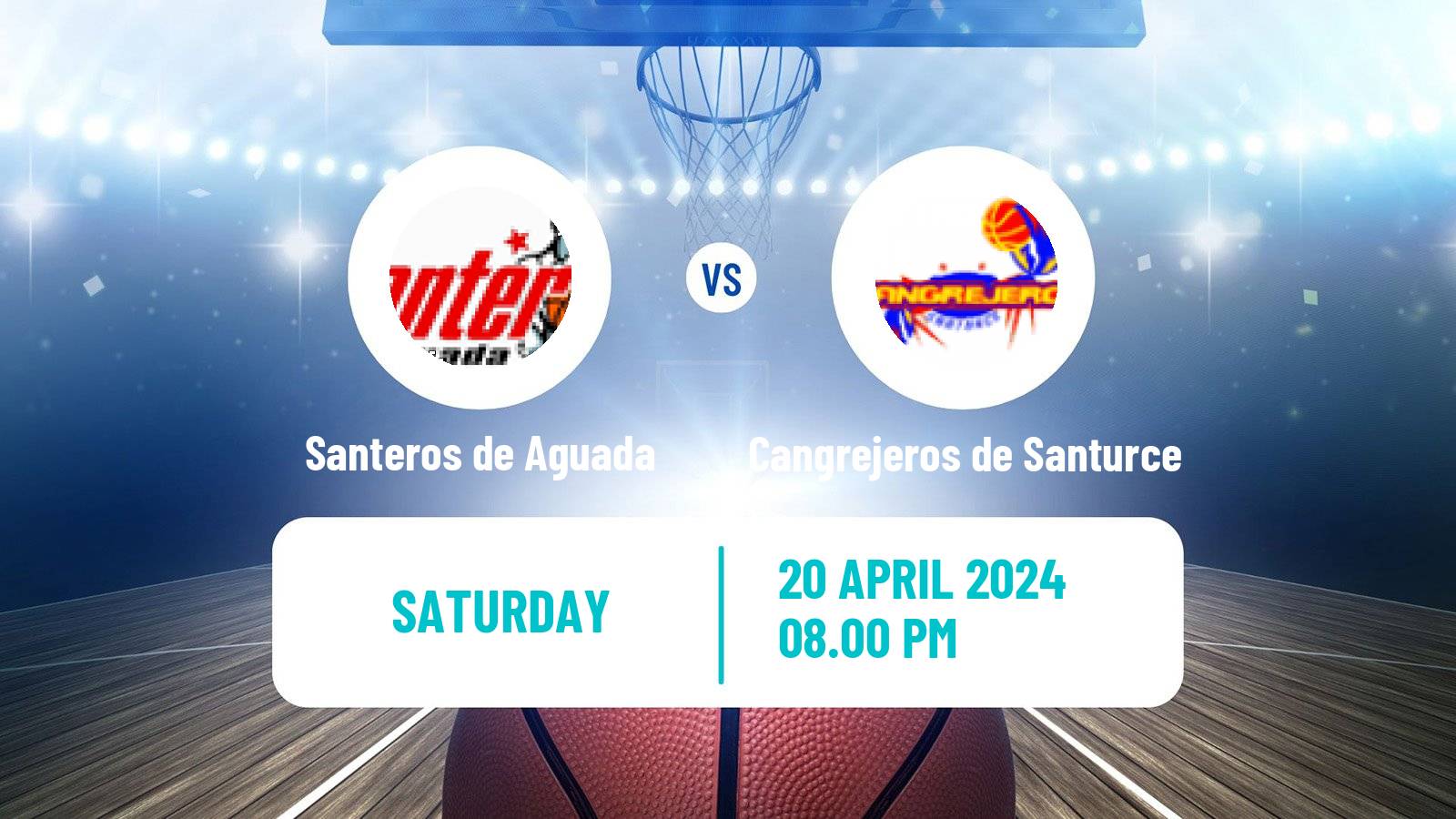 Basketball Puerto Rican BSN Santeros de Aguada - Cangrejeros de Santurce