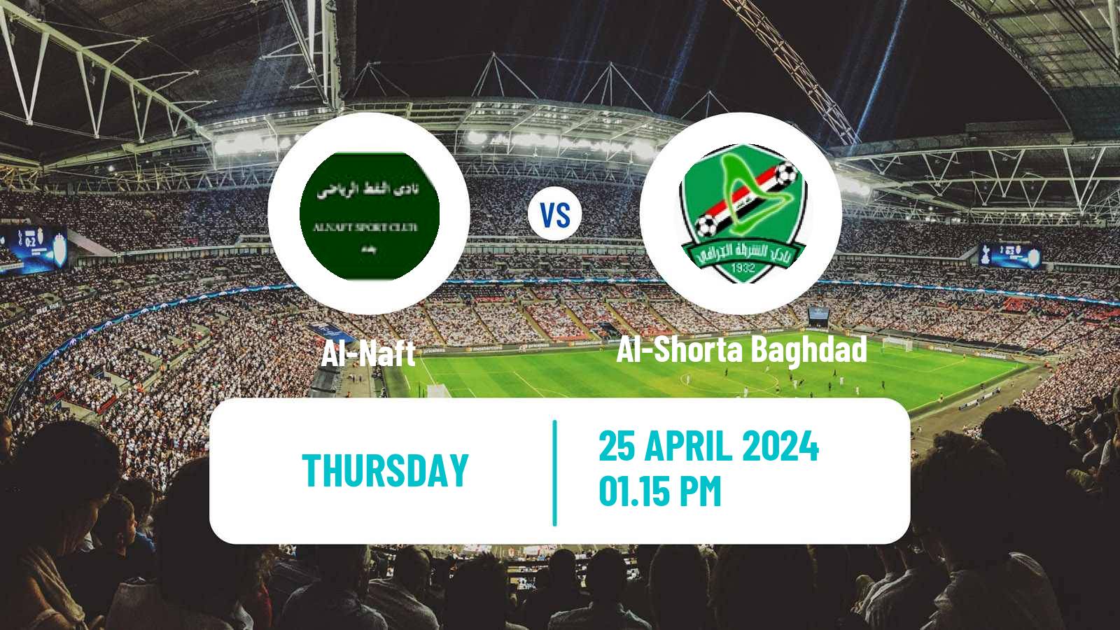 Soccer Iraqi Premier League Al-Naft - Al-Shorta Baghdad