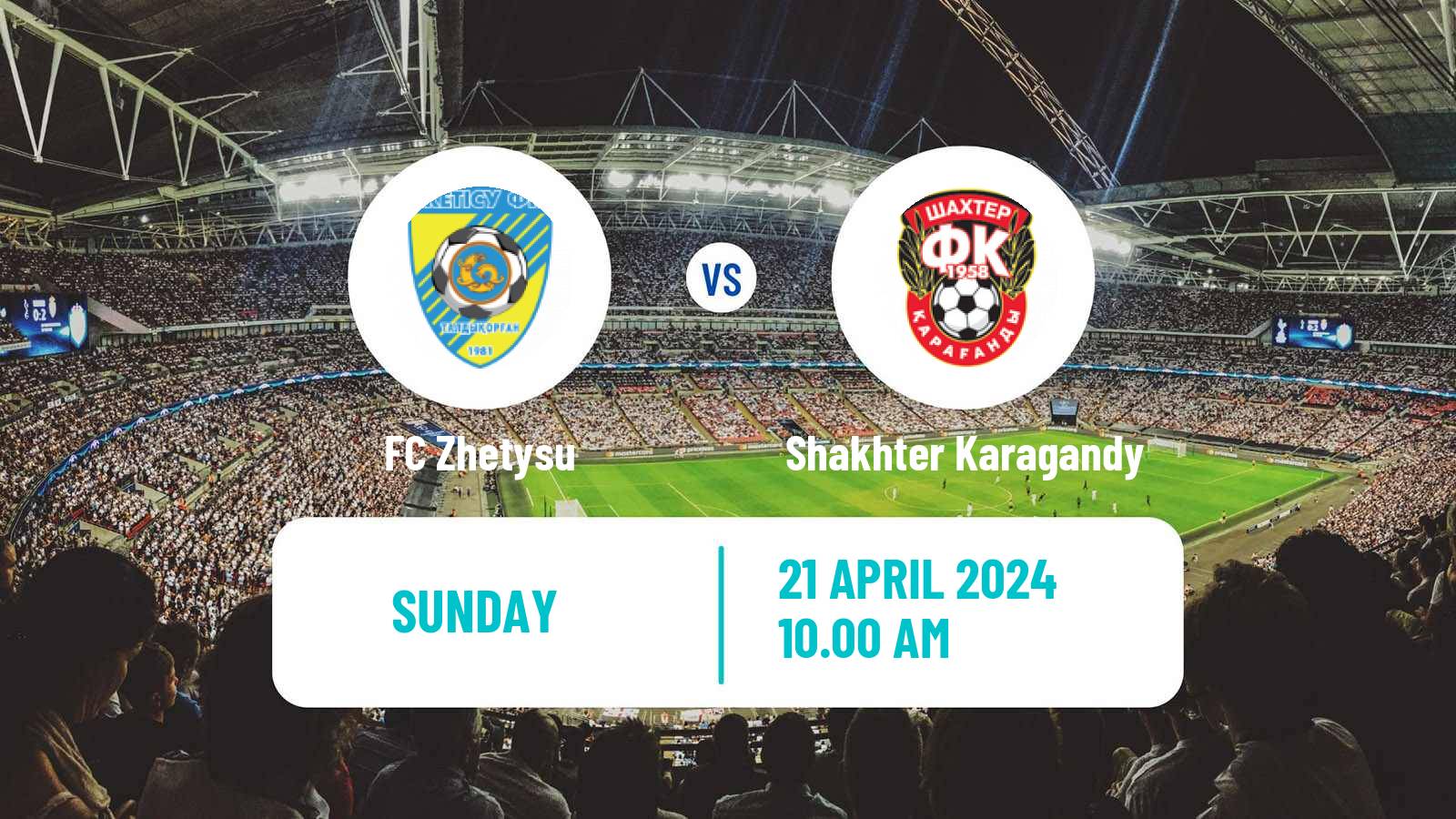 Soccer Kazakh Premier League Zhetysu - Shakhter Karagandy