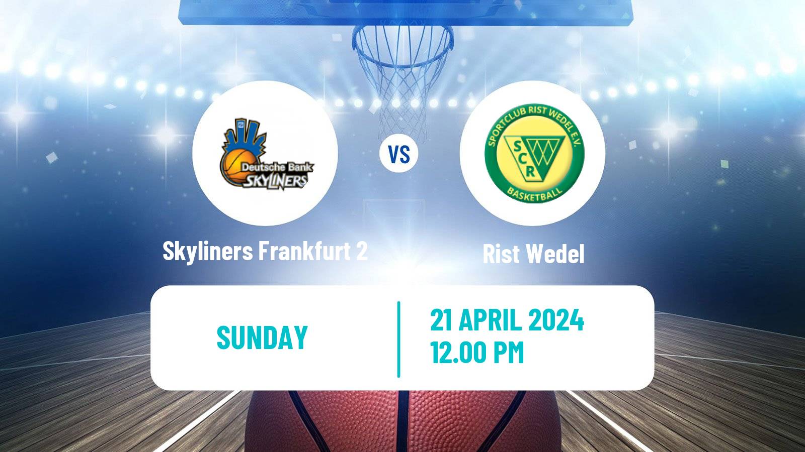 Basketball German Pro B Basketball Skyliners Frankfurt 2 - Rist Wedel