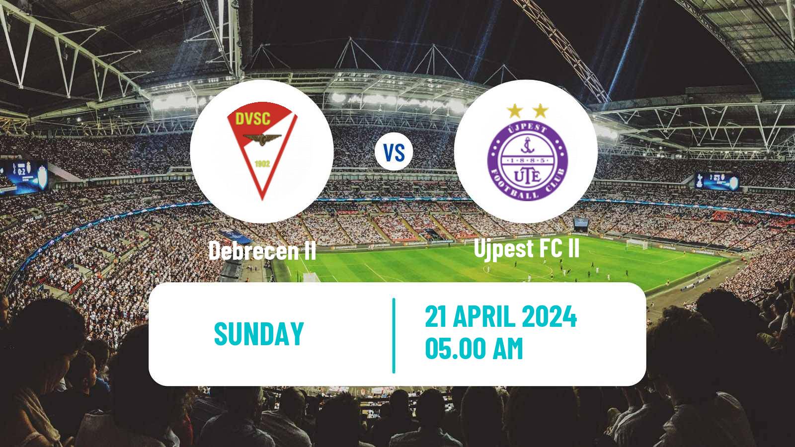 Soccer Hungarian NB III Northeast Debrecen II - Ujpest II