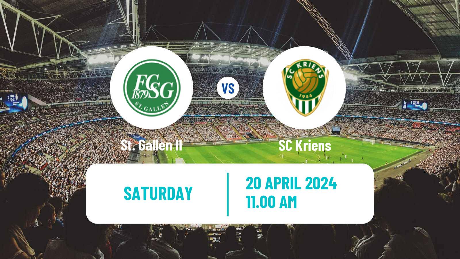 Soccer Swiss Promotion League St. Gallen II - Kriens