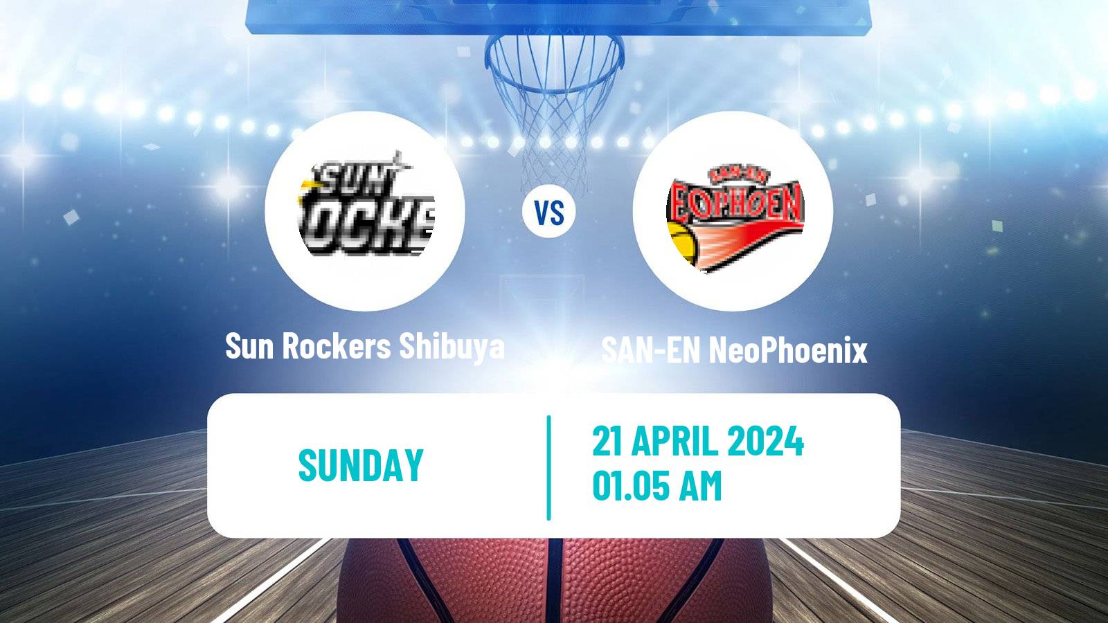 Basketball BJ League Sun Rockers Shibuya - SAN-EN NeoPhoenix