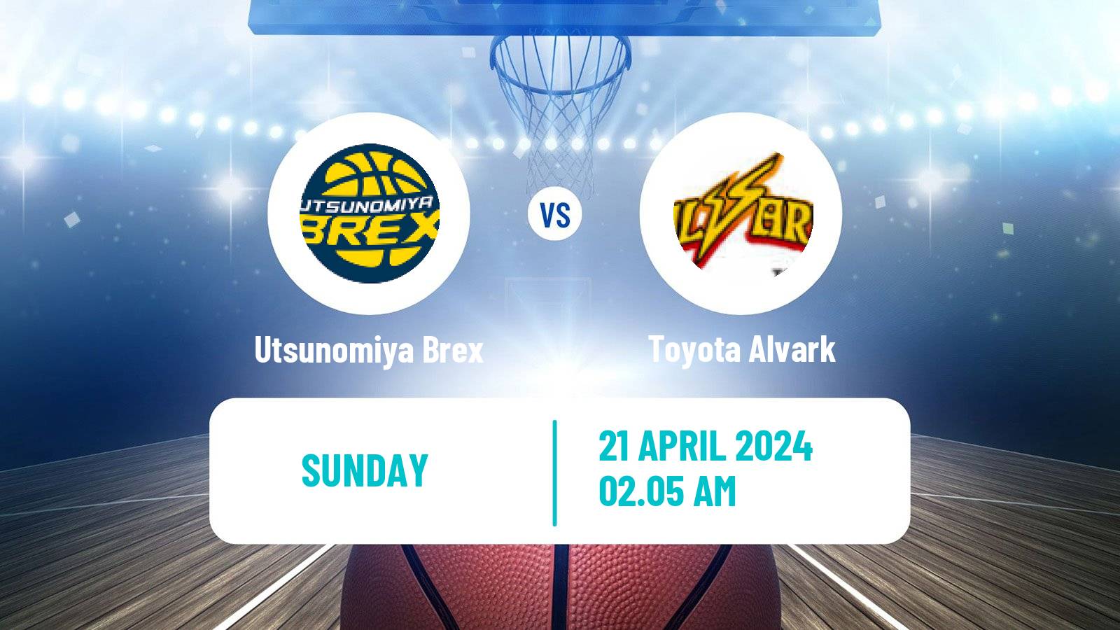 Basketball BJ League Utsunomiya Brex - Toyota Alvark