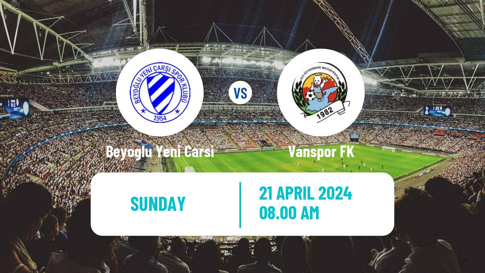 Soccer Turkish Second League White Group Beyoglu Yeni Carsi - Vanspor