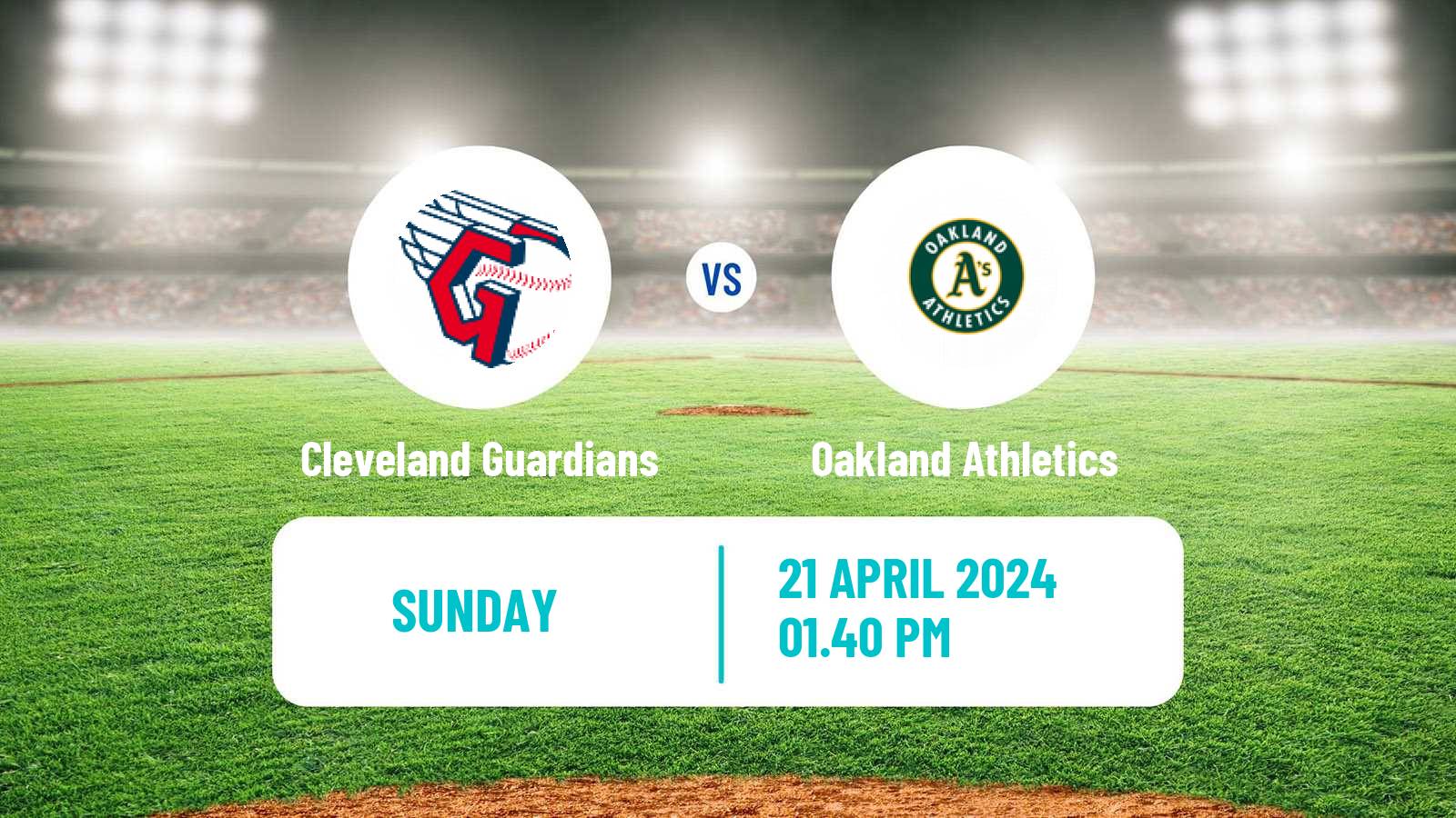 Baseball MLB Cleveland Guardians - Oakland Athletics