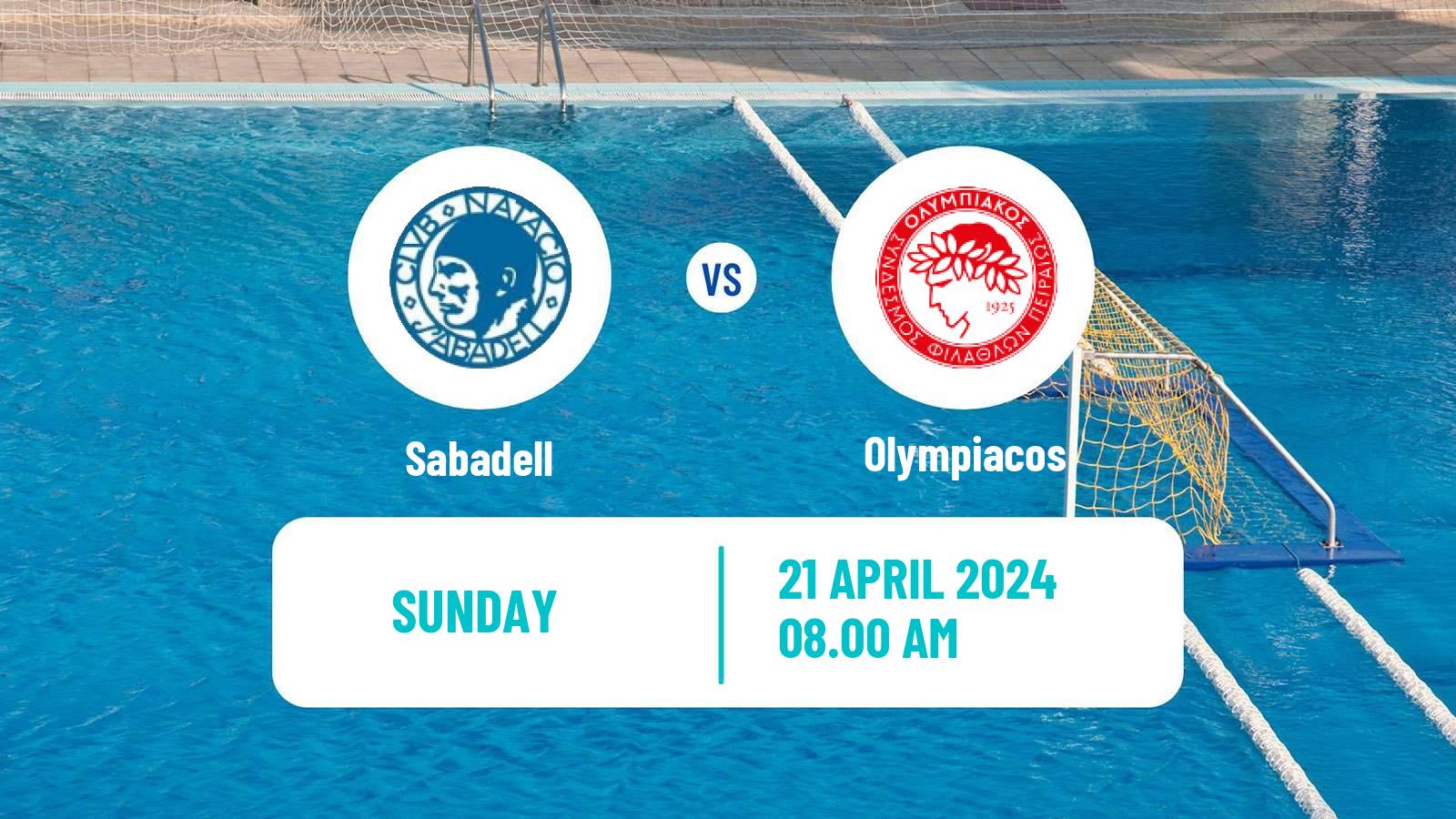 Water polo Champions League Water Polo Women Sabadell - Olympiacos