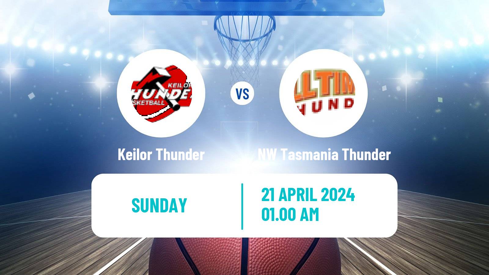 Basketball Australian NBL1 South Keilor Thunder - NW Tasmania Thunder
