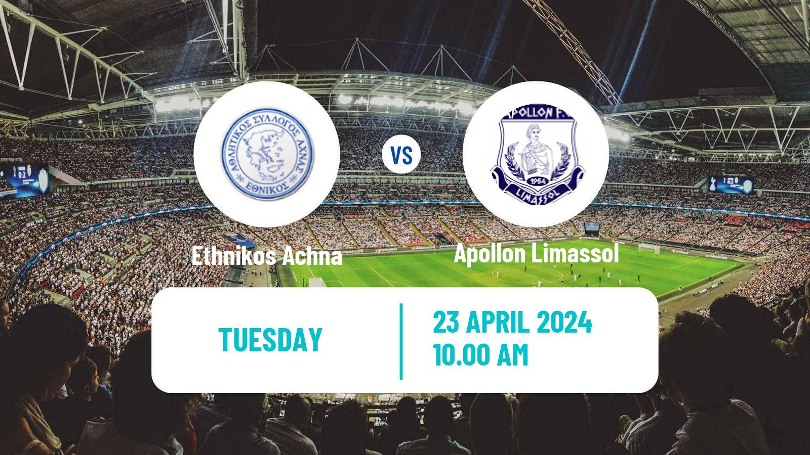 Soccer Cypriot First Division Ethnikos Achna - Apollon Limassol