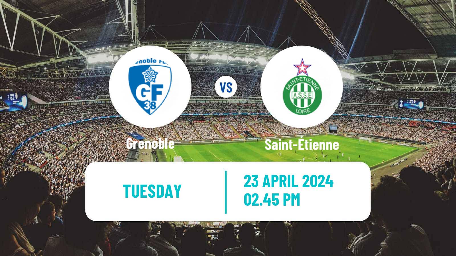 Soccer French Ligue 2 Grenoble - Saint-Étienne