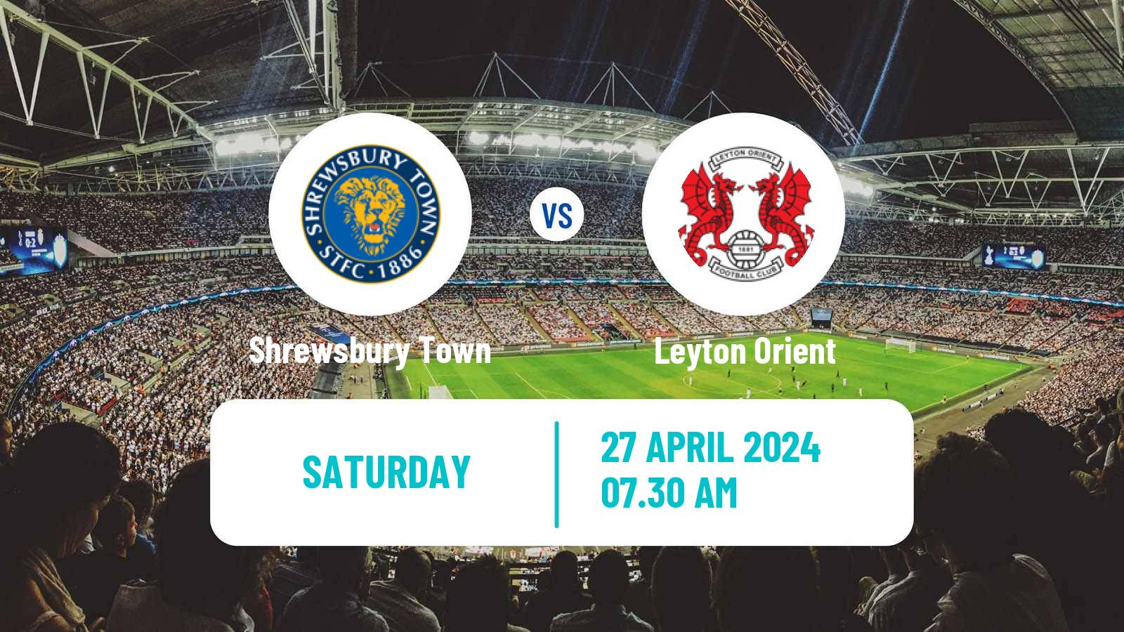 Soccer English League One Shrewsbury Town - Leyton Orient