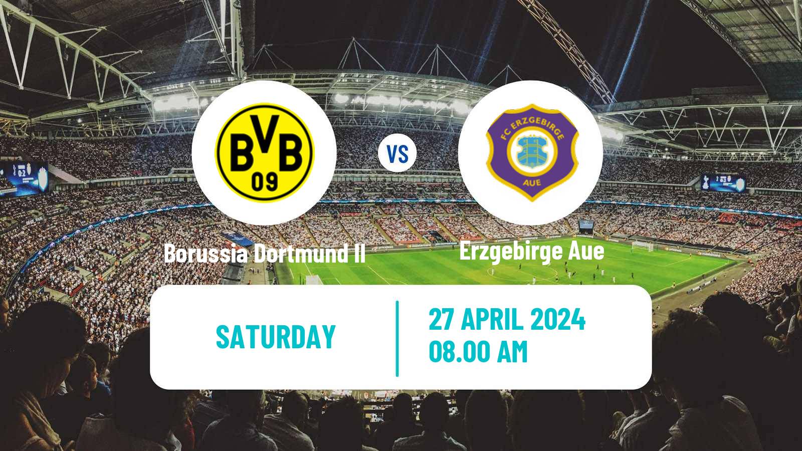 Soccer German 3 Bundesliga Borussia Dortmund II - Erzgebirge Aue