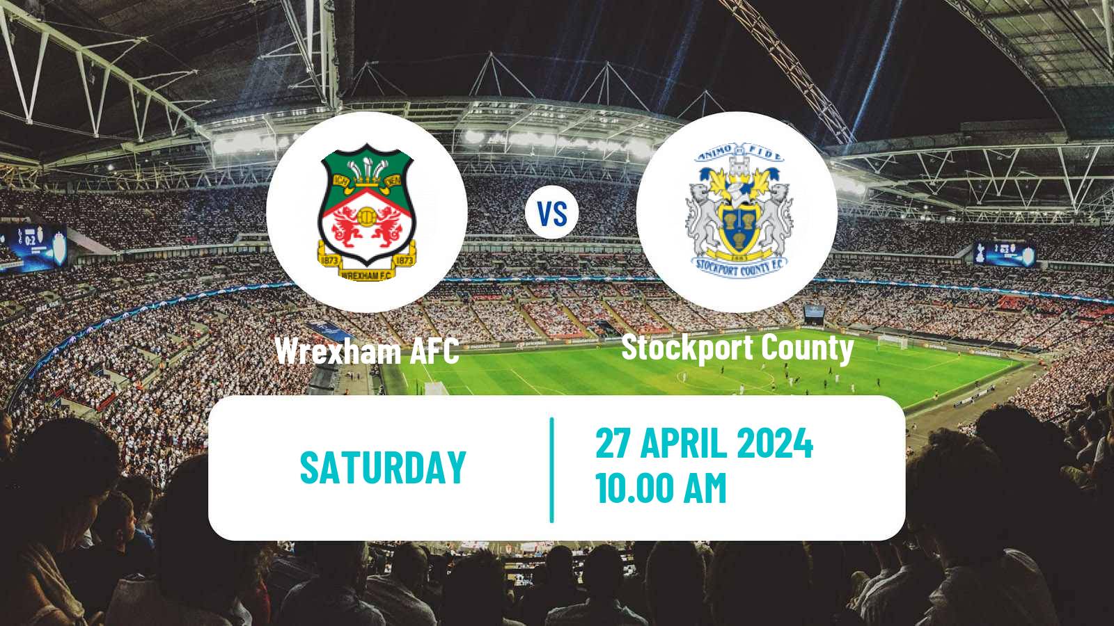 Soccer English League Two Wrexham - Stockport County