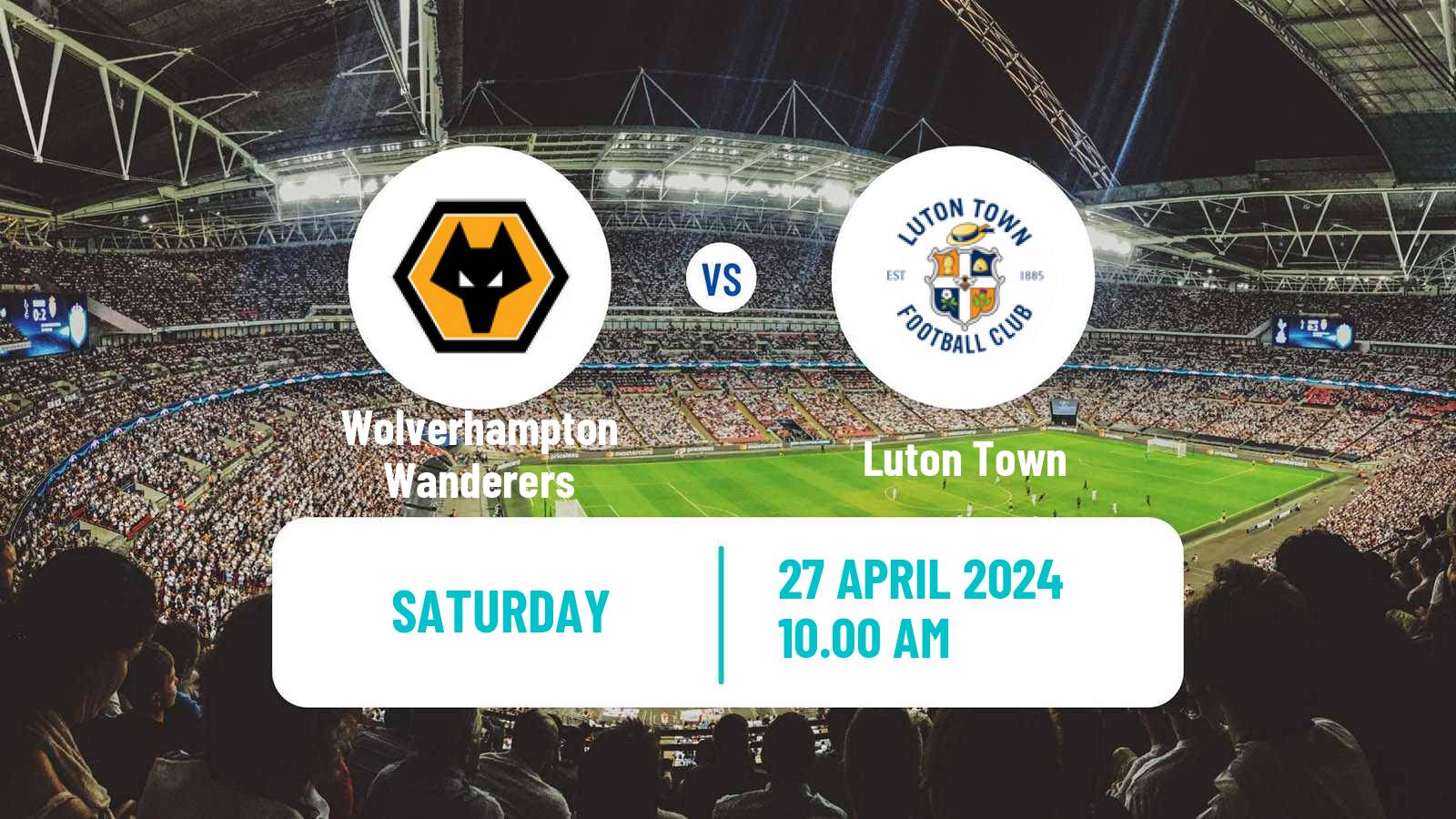 Soccer English Premier League Wolverhampton Wanderers - Luton Town