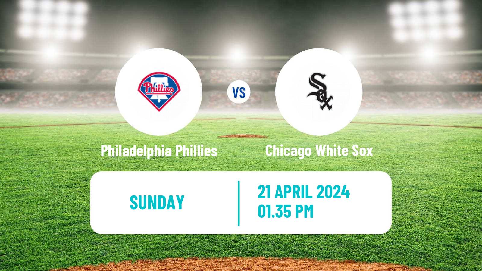 Baseball MLB Philadelphia Phillies - Chicago White Sox