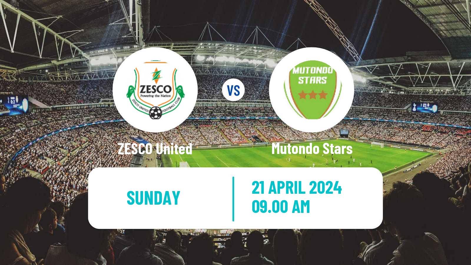 Soccer Zambian Premier League ZESCO United - Mutondo Stars